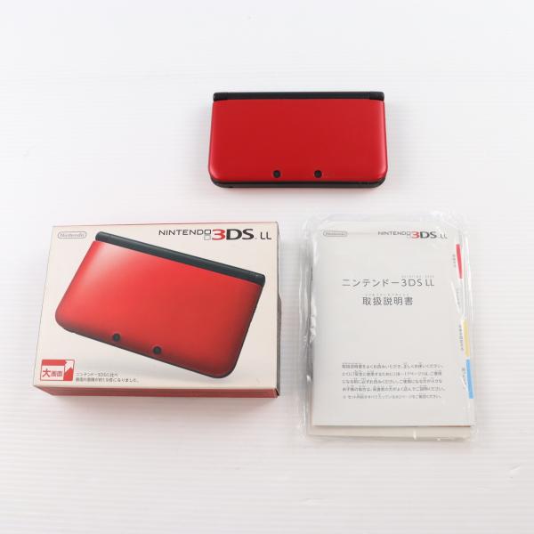『中古即納』{3DS} (本体) ニンテンドー3DS LL レッド×ブラック 任天堂(SPR-S-RKAA)(20120728)