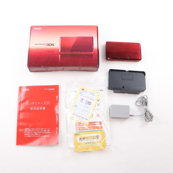 『中古即納』{3DS} (本体) ニンテンドー3DS フレアレッド 任天堂(CTR-S-RAAA)(20110714)