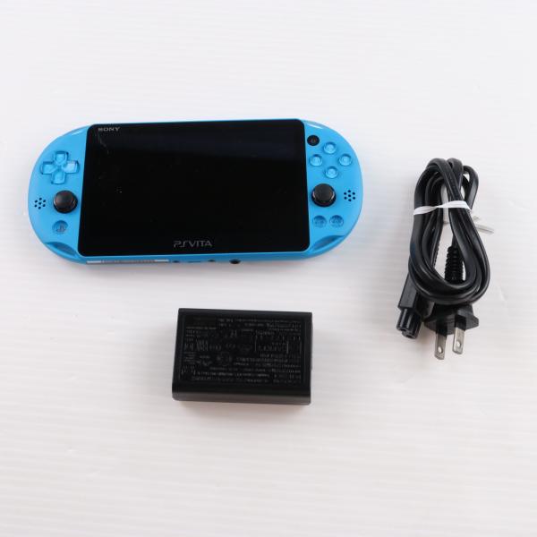 『中古即納』{PSVita} (本体) PlayStation Vita(プレイステーション ヴィータ) Wi-Fiモデル アクア・ブルー SCE(PCH-2000ZA23)(20150917)