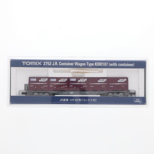 中古即納』{RWM} 2752 JR貨車 コキ107形(コンテナ付)(動力無し) N