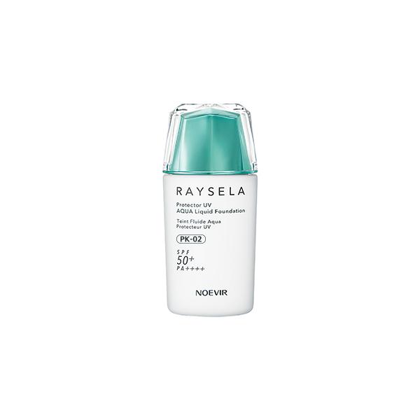 ノエビア　レイセラ　プロテクターＵＶアクアリキッドファンデーション　容量　30mL（スポンジ付）カラーＰＫ−０２