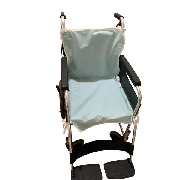 背中カバータイプ防水生地で失禁対応に・優れた吸水防水性能介護用ベッドシーツ使用の生地使用日本製の防水速乾生地さわやかなサックスブルー色パイル地なので肌触りが優しい片面は防水生地で失禁もしっかりカバー・車椅子にぴったりフィット車椅子にぴったり...