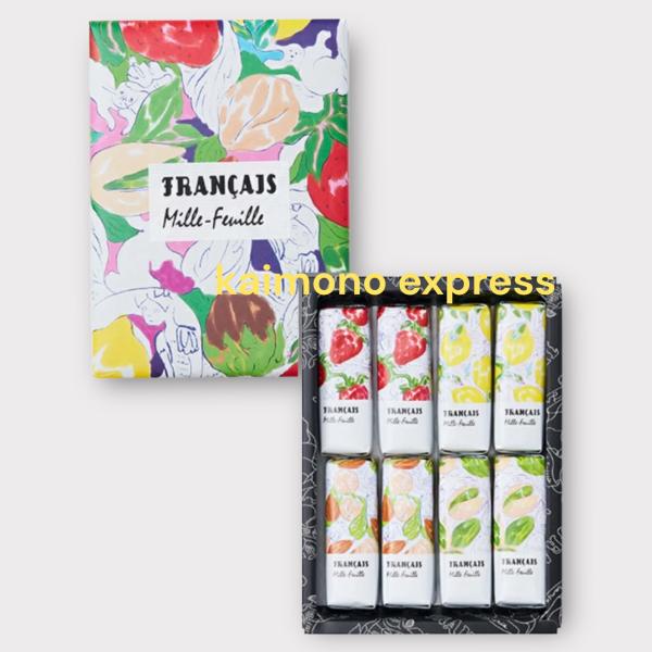 フランセ ミルフィユ（8個入り）　ミルフィーユ注意　5〜9月夏季の時期はクール便を推奨いたします、注文画面から発送方法の変更をクール便にて発送の変更をお願い申し上げます。エシレ　鳩サブレ　ゴディバ　ベルン　オードリー　ヨックモック　ガトーフ...