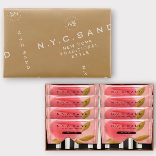 N Y.C.SAND　  N.Y.ピーチティーキャラメルサンド（8個入り）ニューヨーク　　キャラメルサンド