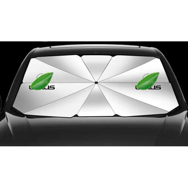 レクサス 専用 サンシェード 折り畳み 傘型 日除け UVカット 収納袋付 取付簡単 LOGO付 IS ES GS HS LS LM NX RX LX