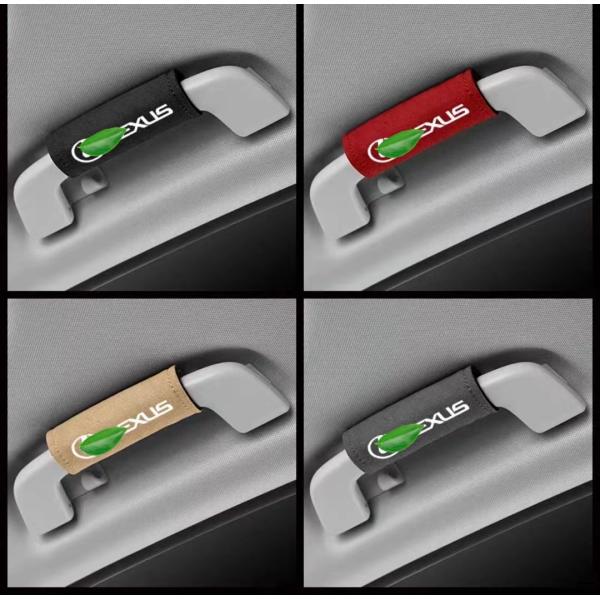 レクサス アシストグリップカバー 4枚セット ルーフハンドル保護カバー 車グリップカバー スエード素材取っ手カバー 高級感 車用品 ガーニッシュ 快適
