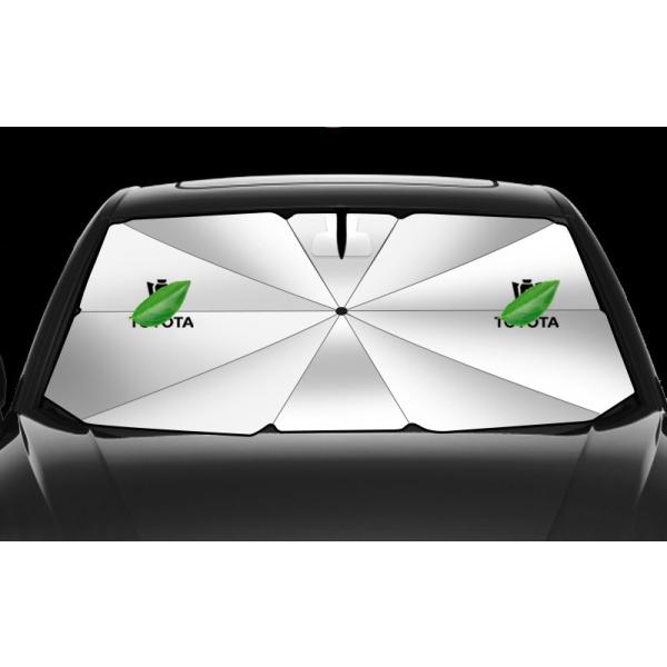 クラウン 専用 サンシェード 折り畳み 傘型 日除け UVカット 収納袋付 LOGO付 クラウン アリスト ハイブリッド ロイヤル クロスオーバー