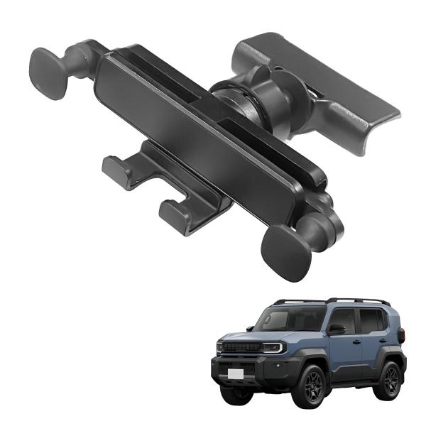 新型ランクルfj ランドクルーザーfj TRJ240に対応カスタムパーツ アクセサリー 車載スマホホルダー(ブラック) | 専用グッズ 内装パーツ ABS素材 車種専用設計 傷