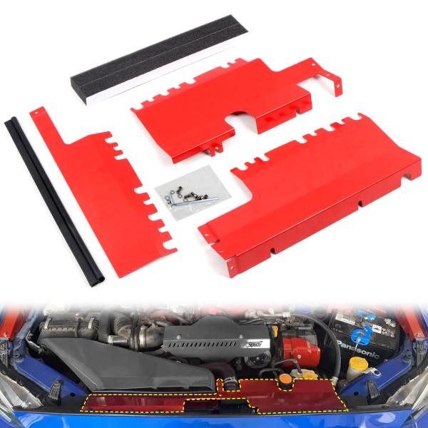 スバル WRX S4 STI VAG/VAB型 レヴォーグ VMG /VM4 系 2014-2021 に適合車用アルミニウム合金 ラジエーターシュラウド冷却プレートカバーキット 内