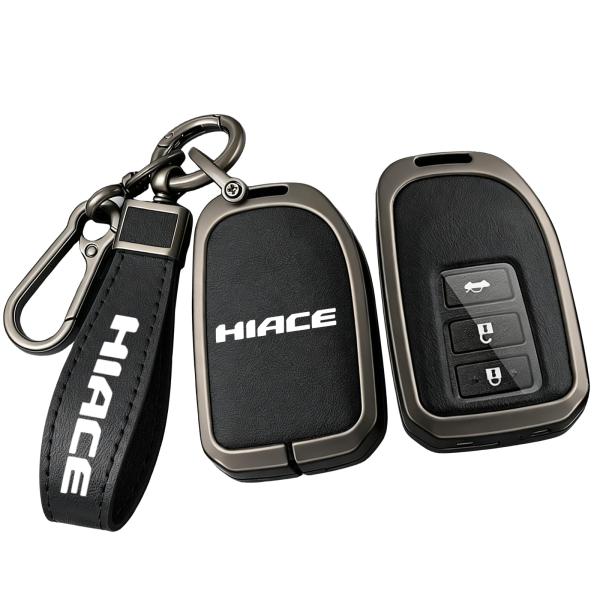 ハイエース 専用 キーケース HIACE イエース 200系 本革スマートキーケース 車のキーホルダー 亜鉛合金フレーム 傷防止 フルカバー 電波干渉なし 簡
