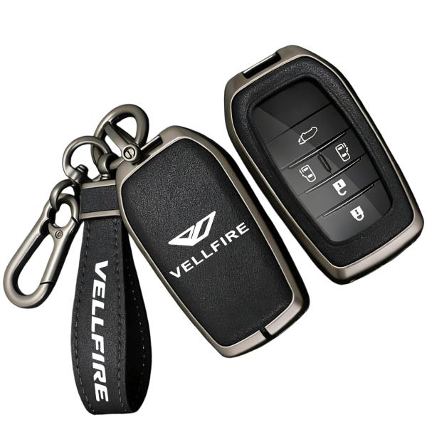 ヴェルファイア 専用 キーケース VELLFIRE 30系 40系 本革スマートキーケース 車のキーホルダー 亜鉛合金フレーム 傷防止 フルカバー 電波干渉なし