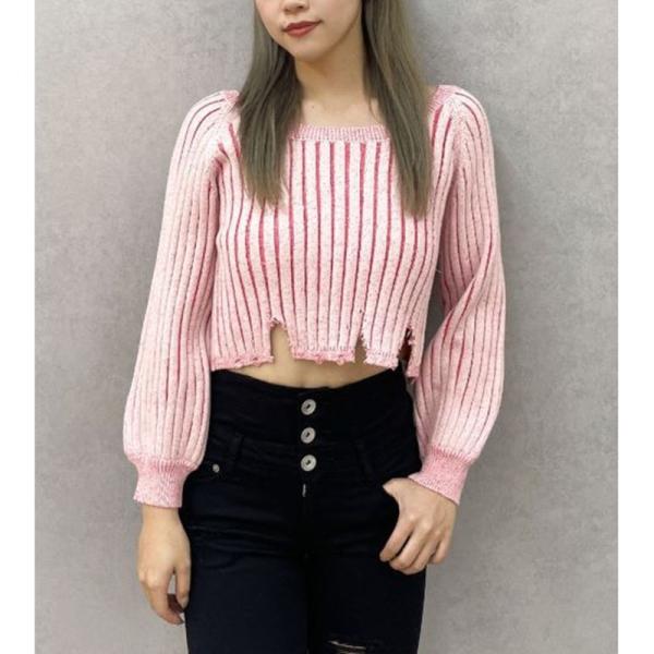 GYDA ジェイダ GYDA バイカラー2WAYニットトップス ジェイダ 072512664401 gyda