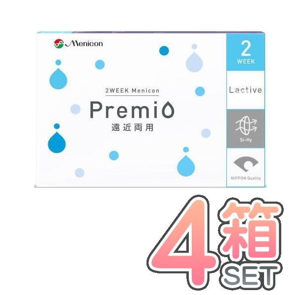 メニコン プレミオ 遠近両用 バイフォーカル 6枚入 ×4箱セット2週間使い捨て 2week マルチフォーカル 【ポスト便送料無料】