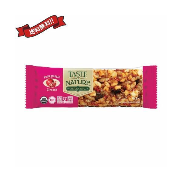 シリアル シリアルバー グラノーラ オーガニックフルーツ＆ナッツバーザクロ 40g Taste of Nature 送料無料