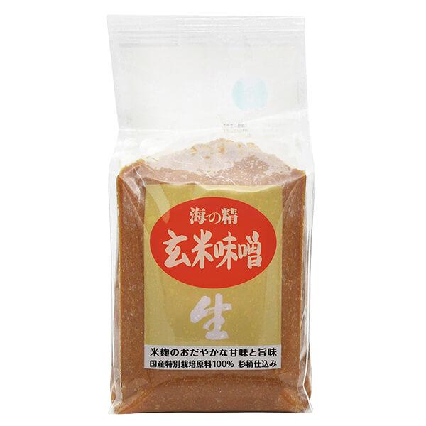 他サイト： 【2/20(金)限定！ポイント+7％！】海の精 国産特栽 玄米味噌 1kg 国産 天然醸造 酒精不使用の商品画像