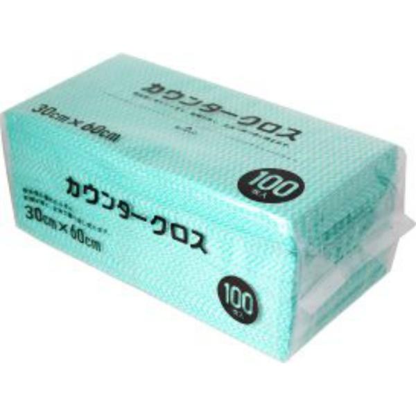 他サイト： カウンタークロス100枚グリーンの商品画像