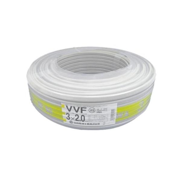 VVFケーブル　3×2.6　弥栄電線　新品未使用　No.246 VVFケーブル 電線 2.6mm×3 100m巻 VVF2.6×3C×100m : 冷凍空調エアコン