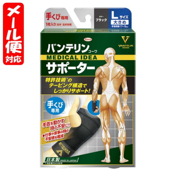 興和 興和 バンテリンコーワ サポーター 手くび専用 24734 ブラック