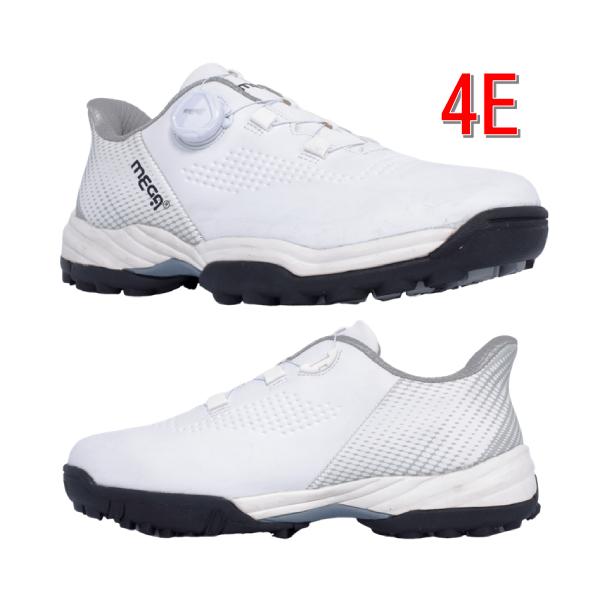Mega Golf japan FREELOCK Spikeless Golf Shoes MG-2503メガゴルフジャパン フリーロック スパイクレスゴルフシューズ MG-2503ゆったり幅広の4E設計のMG-2503スパイクレスゴルフシ...