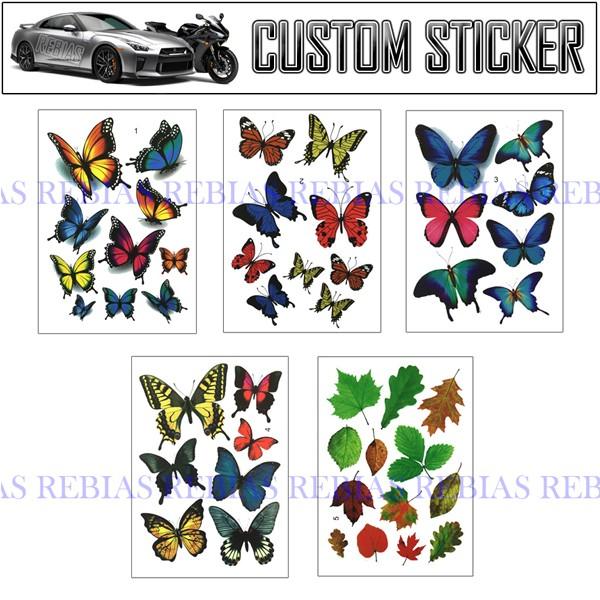 ドレスアップ 蝶 バタフライ コレクション 葉っぱ 枯れ葉 butterfly ステッカー リアガラス カスタム 外装