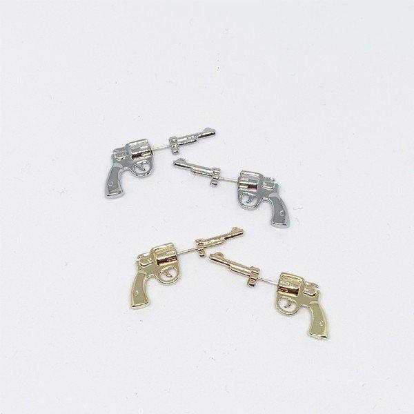 ジュエリー ピストル ピアス 小ぶり イヤリング ゴールド シルバー  Earrings  レディース