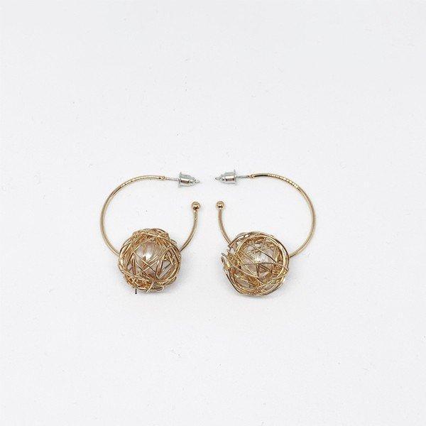 ジュエリー フープ パール ボール ピアス イヤリング ゴールド  Earrings  レディース