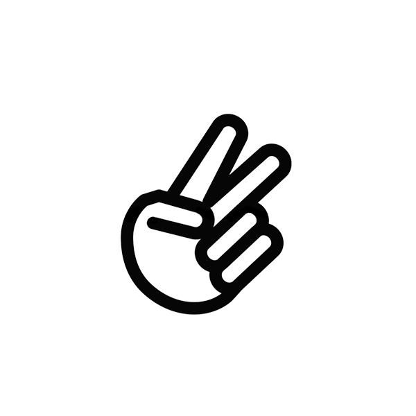 チョキ ピース サイン ステッカー カスタム sticker peace sign