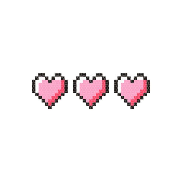 ステッカー ドットハート 反射 リフレクト ライフ HEART ワンポイント カスタム