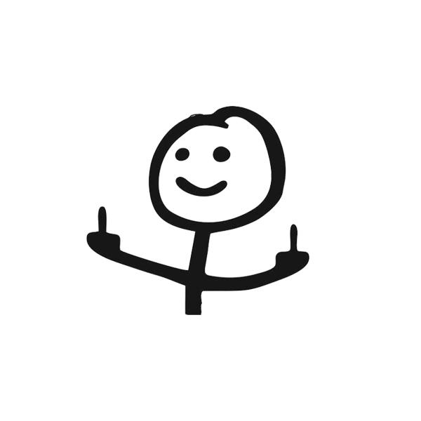 ステッカー ドゥードゥルキッズ 落書き ブラックジョーク リアガラス カスタム