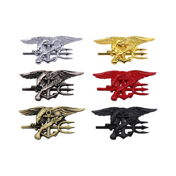 イーグル エンブレム ネイビー シールズ 海軍 USA 三叉 槍 カスタム EMBLEM
