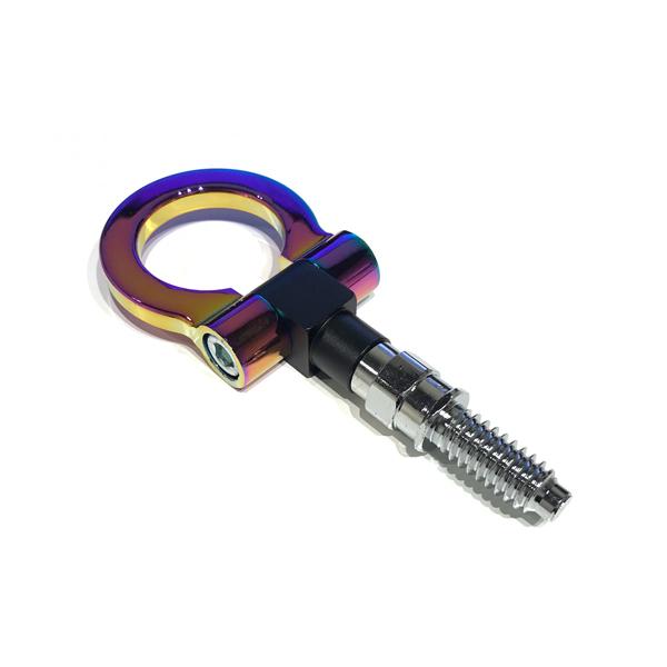 レインボー 可倒式 牽引 フック 虹色 レース カスタム スポーツカー ドレスアップ HOOK