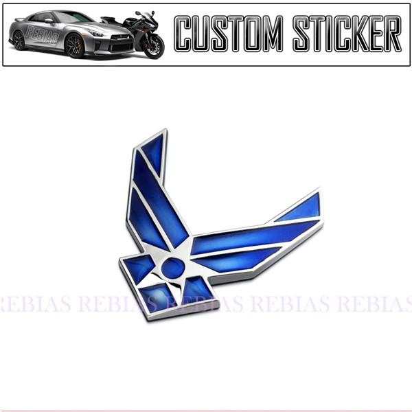 空軍 エンブレム  US アメリカ ステッカー カスタム パーツ カー用品 3D マーク スター