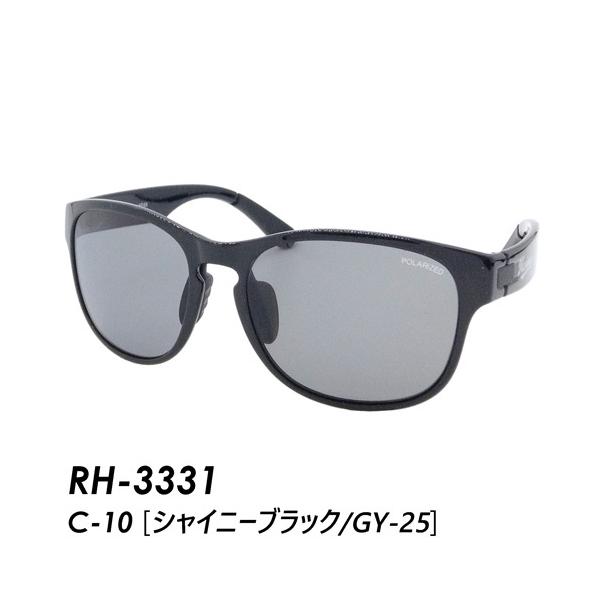 Marines(マリーンズ) 偏光サングラス 偏光レンズ RH-3331 C-10 [シャイニーブラック/GY-25] 55mm 【ズレ防止の可動鼻パット付】