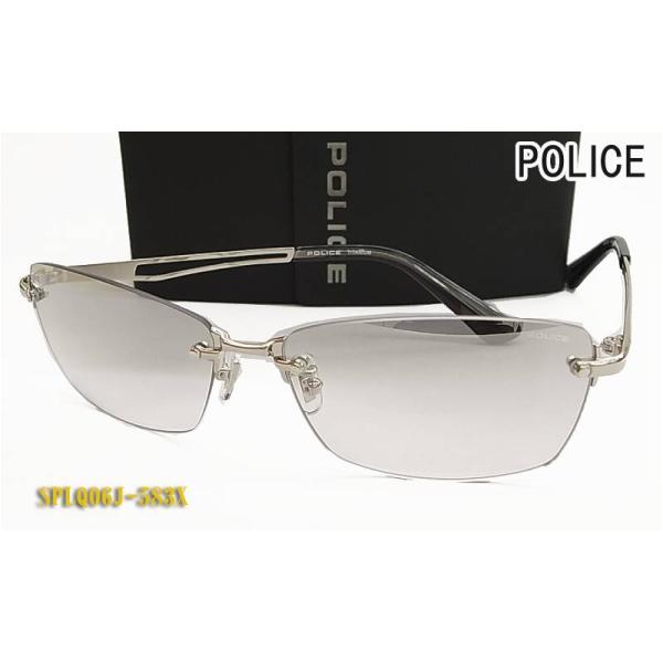 ☆【国内正規品・新品】POLICE ポリス　サングラス　SPLQ06J-583X POLICE ポリス サングラス SPLQ06J-583X ライトミラー フチナシ