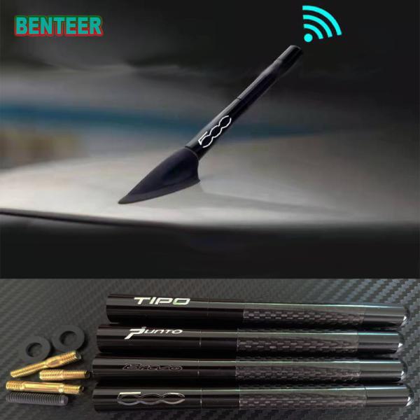 カーアンテナ ラジオ ステッカー フィアット 500 カーボンファイバー BENTEER 500l 500x punto tipo