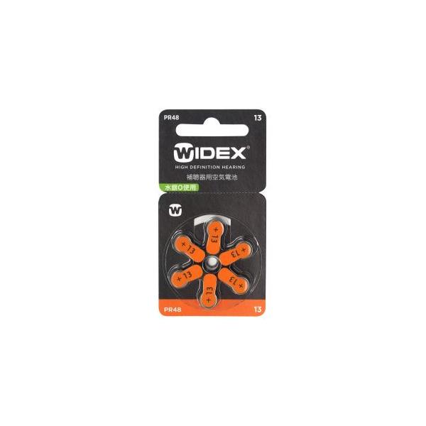 耳掛け式補聴器用無水銀空気電池　PR-48(13) 橙色シール１パックに６個入り×２パック　使用期限１年以上のもの　ワイデックス製、の電池を送料無料で即日発送でお届けいたします*メーカー欠品中が続いておりシバントス（シグニア）製の電池の場合...