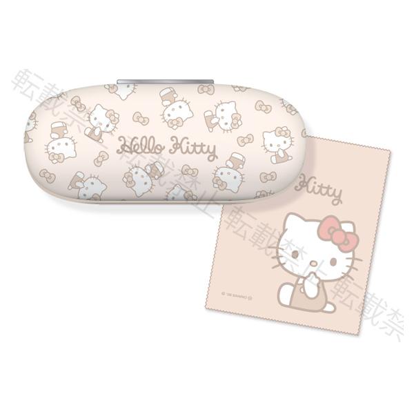 メガネケース（クロスつき)　IV　モノクロ　ハローキティ   HELLO KITTY