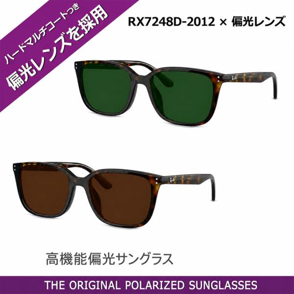 見え方が違う！　レイバン偏光サングラスセット　RX7248D 2012　ハバナ　度なし　セル　釣り　ゴルフ　ドライブ　Ray-Ban　【POLA】