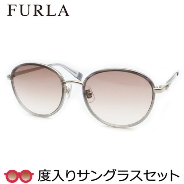 FURLA フルラ度入りサングラスセット SFU750J 2A8L グレー