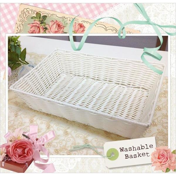 ウォッシャブルバスケット 洗える 収納 バスケット カゴ 小物入れ ウォッシャブル 浅型 角型 ホワイト ナチュラル キッチン 洗面所 Buyee 日本代购平台 产品购物网站大全 Buyee一站式代购 Bot Online