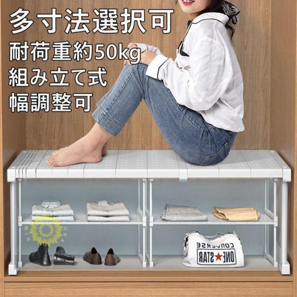 収納ラック 押入れ収納 ラック 伸縮 棚 アイデア クローゼット 押入れラック 収納棚 押入収納 重ねる 衣類整理 フリーラック 整理棚 ロータイプ