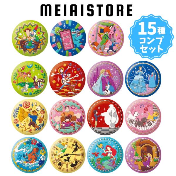 全15種セット】バンダイ Disney Characters 刺繍缶バッジビスケット2