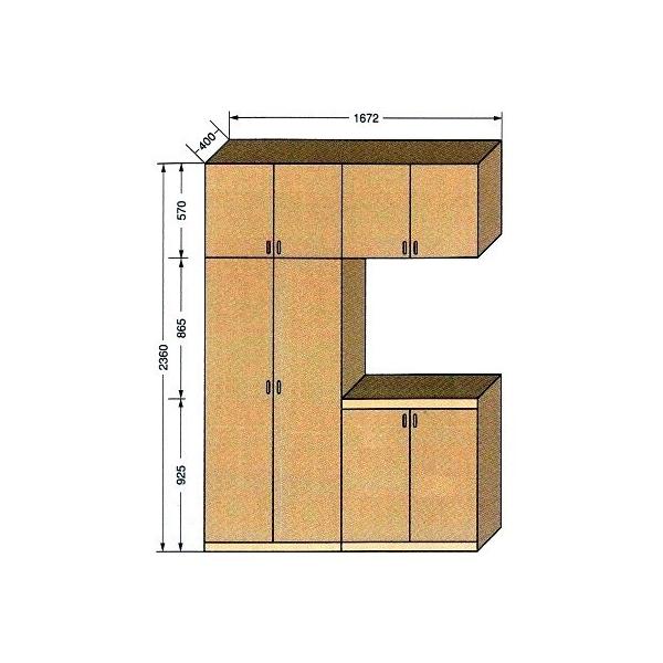 RM-1672@BZbg(NDgi)W1672XH2360XD410(Ȃ) / ֎[@ʔ V[Y{bNX V[YbN