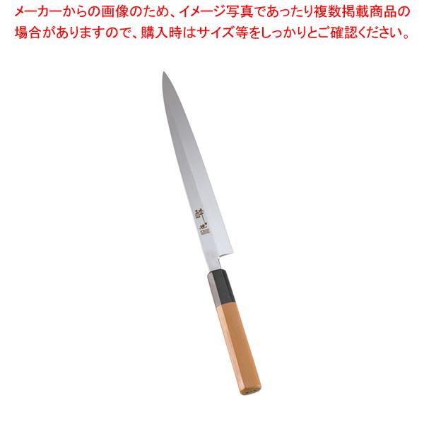 INOX本焼/貞宗/柳刃刺身包丁刃渡り240ｍｍマチ/水牛柄鞘付属★手研ぎ済み★ INOX本焼/貞宗/柳刃刺身包丁刃渡り240mmマチ/水牛柄鞘付属☆