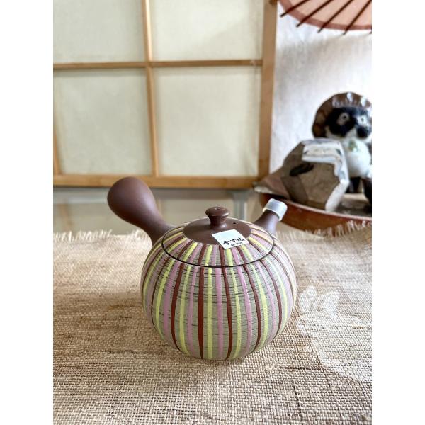 常滑焼 プチ急須 源三茶泥小丸形十草急須　可愛い　上品　おしゃれ　煎茶　日本茶　玉露　一休み　ほっと　おちゃ　お茶