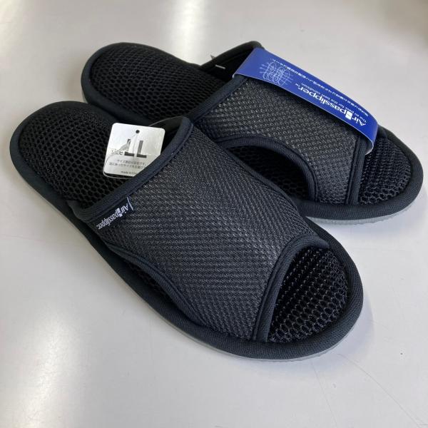 Air-passlipper（エアーパススリッパ） 「風が通るふしぎなスリッパ」LLサイズ（適応サイズ：約2７.0cm〜2８.0cm）カラー： ブラック