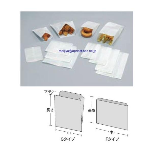 福助工業株式会社　ニュー耐油袋Ｇ-小　５００枚(巾＋マチ)×長さ(mm)190(120×70)×200mm重量(4.10g)【参考】ケース＝３０００枚（５００枚×６袋）【用途】菓子パン(揚げパン、ドーナツなど)・惣菜(唐揚げ、コロッケ、天ぷ...