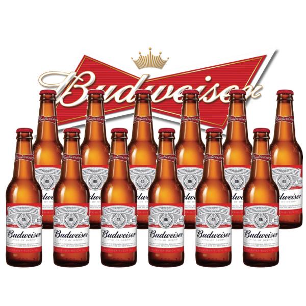 30年以上前の瓶ビール　Budweiser ケース　20本セット　古酒　希少 バドワイザー 瓶 ビール 330ml 12本 Budwaiser ※韓国産 : 良平酒店