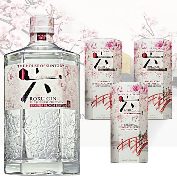 六、ジン、クラフトジン、桜、サクラブルーム サントリー ジャパニーズクラフトジン ROKU〈六〉 SAKURA BLOOM