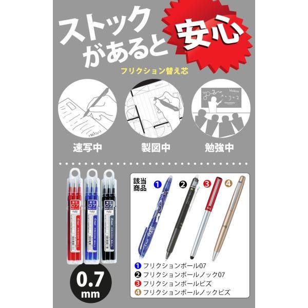 フリクションインキ ボールペン替芯 3本入り 0 7mm Lfbkrf30f ノック用 黒 赤 青 Buyee Buyee Japanese Proxy Service Buy From Japan Bot Online
